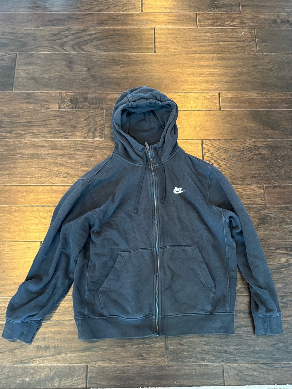 Nike Men’s Navy Blue Full-Zip Hooded Jacket